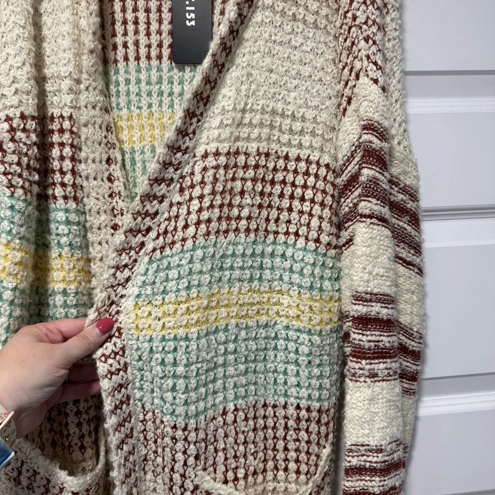 Net 153 NWT Multicolor Knit Cardigan